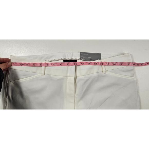 NWT talbots Hampshire ankle picket lined white dress pants stretch comfort 14 - Picture 9 of 9